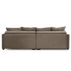 Sofá Sem Caixa Retrátil Reclinável 2,10m Carol Veludo Cappucc