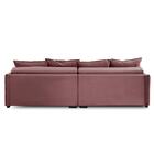 Sofá Sem Caixa Retrátil Reclinável 2,10m Carol Veludo Rosê Ad