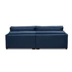 Sofá Sem Caixa Retrátil Reclinável 2,10m Karen Veludo Azul Ad