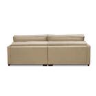 Sofá Sem Caixa Retrátil Reclinável 2,10m Karen Veludo Bege Ad