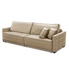 Sofá Sem Caixa Retrátil Reclinável 2,10m Karen Veludo Bege Ad