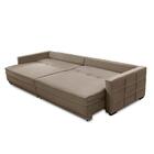 Sofá Sem Caixa Retrátil Reclinável 2,10m Karen Veludo Cappucc