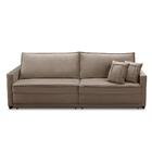 Sofá Sem Caixa Retrátil Reclinável 2,10m Karen Veludo Cappucc