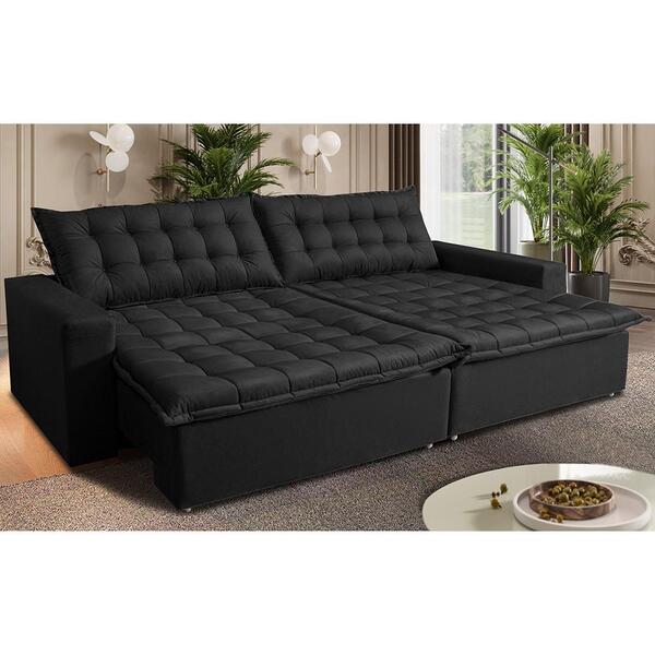 Sofá Sem Caixa Retrátil Reclinável 2,15m Cama Inbox França Ve