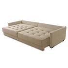 Sofá Sem Caixa Retrátil Reclinável 2,30m Cairo Veludo Bege Mi