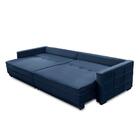 Sofá Sem Caixa Retrátil Reclinável 2,30m Cancún Veludo Azul M