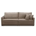 Sofá Sem Caixa Retrátil Reclinável 2,30m Cancún Veludo Cappuc