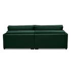 Sofá Sem Caixa Retrátil Reclinável 2,30m Cancún Veludo Verde