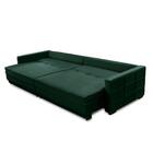 Sofá Sem Caixa Retrátil Reclinável 2,30m Cancún Veludo Verde