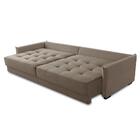 Sofá Sem Caixa Retrátil Reclinável 2,30m Carol Veludo Cappucc