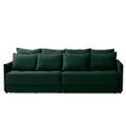 Sofá Sem Caixa Retrátil Reclinável 2,30m Carol Veludo Verde A