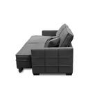 Sofá Sem Caixa Retrátil Reclinável 2,30m Karen Veludo Cinza A