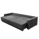 Sofá Sem Caixa Retrátil Reclinável 2,30m Karen Veludo Cinza A