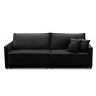 Sofá Sem Caixa Retrátil Reclinável 2,30m Karen Veludo Preto A