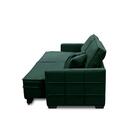 Sofá Sem Caixa Retrátil Reclinável 2,30m Karen Veludo Verde A