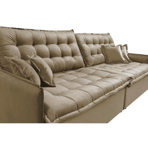 Sofá Sem Caixa Retrátil Reclinável 2,35m Cama Inbox Versátil