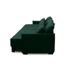 Sofá Sem Caixa Retrátil Reclinável 2,50m Cairo Veludo Verde M