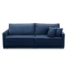 Sofá Sem Caixa Retrátil Reclinável 2,50m Cancún Veludo Azul M