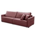 Sofá Sem Caixa Retrátil Reclinável 2,50m Cancún Veludo Rosê M