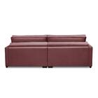 Sofá Sem Caixa Retrátil Reclinável 2,50m Cancún Veludo Rosê M