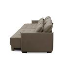 Sofá Sem Caixa Retrátil Reclinável 2,50m Carol Veludo Cappucc