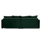 Sofá Sem Caixa Retrátil Reclinável 2,50m Carol Veludo Verde A