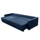 Sofá Sem Caixa Retrátil Reclinável 2,50m Karen Veludo Azul Ad