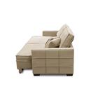 Sofá Sem Caixa Retrátil Reclinável 2,50m Karen Veludo Bege Ad