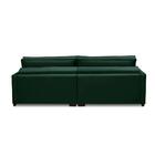 Sofá Sem Caixa Retrátil Reclinável 2,50m Karen Veludo Verde A
