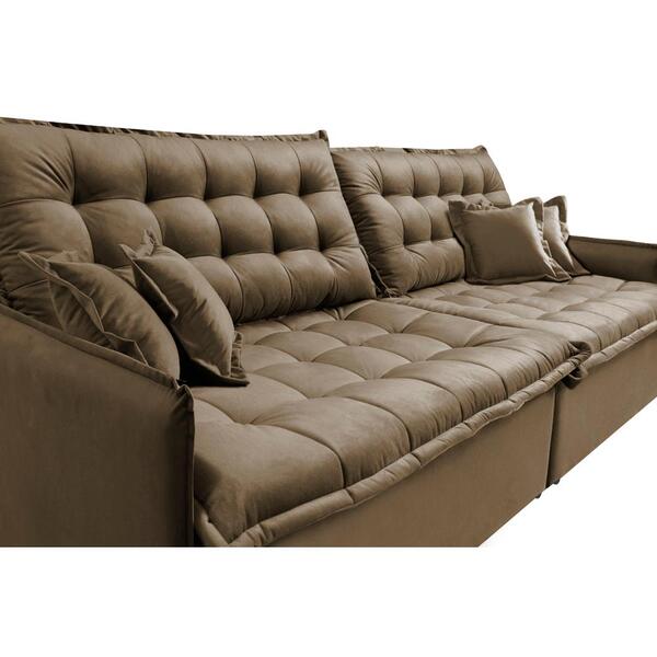 Sofá Sem Caixa Retrátil Reclinável 2,75m Cama Inbox Versátil