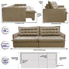 Sofá Sem Caixa Retrátil Reclinável 2,95m Cama Inbox Versátil