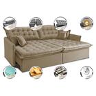 Sofá Sem Caixa Retrátil Reclinável 2,95m Cama Inbox Versátil