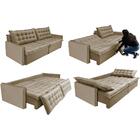 Sofá Sem Caixa Retrátil Reclinável 2,95m Cama Inbox Versátil