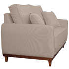 Sofa Sena 3 Lugares Base De Madeira Para Sala Hotel Linho Pal