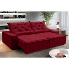 Sofá Sevilha Retratil E Reclinavel 2,92 Mts Suede Vermelho Ca