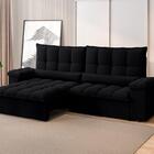 Sofá Sideral Retrátil E Reclinável Com Molas No Assento 2,30m