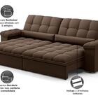 Sofá Sideral Retrátil E Reclinável Com Molas No Assento 2,50m