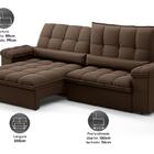 Sofá Sideral Retrátil E Reclinável Com Molas No Assento 2,50m