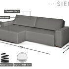 Sofá Siena - Retrátil / Reclinável 200 Cm- Veludo Marrom