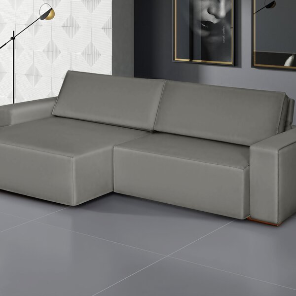 Sofá Siena - Retrátil / Reclinável 220 Cm- Veludo Chumbo