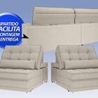 Sofá Silver 2,80m Retrátil E Reclinável Velosuede Areia - Net