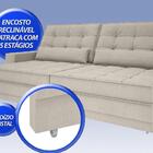 Sofá Silver 2,80m Retrátil E Reclinável Velosuede Areia - Net
