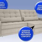 Sofá Silver 2,80m Retrátil E Reclinável Velosuede Areia - Net