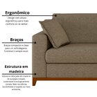 Sofá Slim Living Vintage 3 Lugares 220cm Em Linho Arte Cúbica