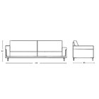 Sofá Slim Living Vintage 3 Lugares 220cm Em Linho Arte Cúbica