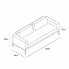 Sofá Smart 2 Lugares 180 Living Contemporâneo Mescla Cinza Cl