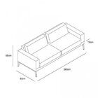 Sofá Smart 4 Lugares Bip 260  Bege/cinza Claro