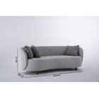 Sofá Sofo Fixo Estofado - Cinza/grafite - Ilhabela