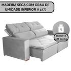 Sofá Summit Retrátil E Reclinável 2,20 M Veludo Cinza