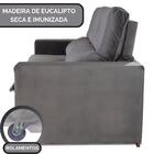 Sofá Summit Retrátil E Reclinável 2,20 M Veludo Grafite